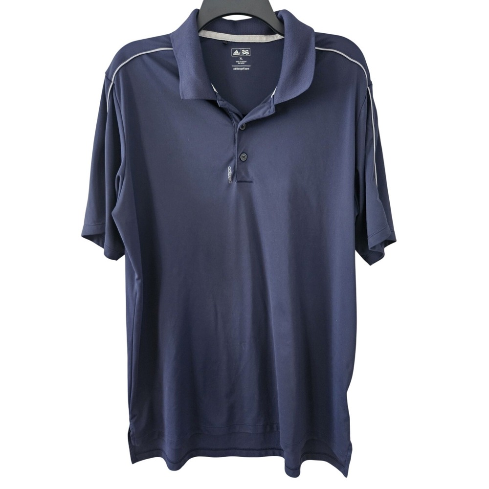 Adidas Golf Polo Shirt Men's XL Navy Blue Short Sleeve Performance Athletic